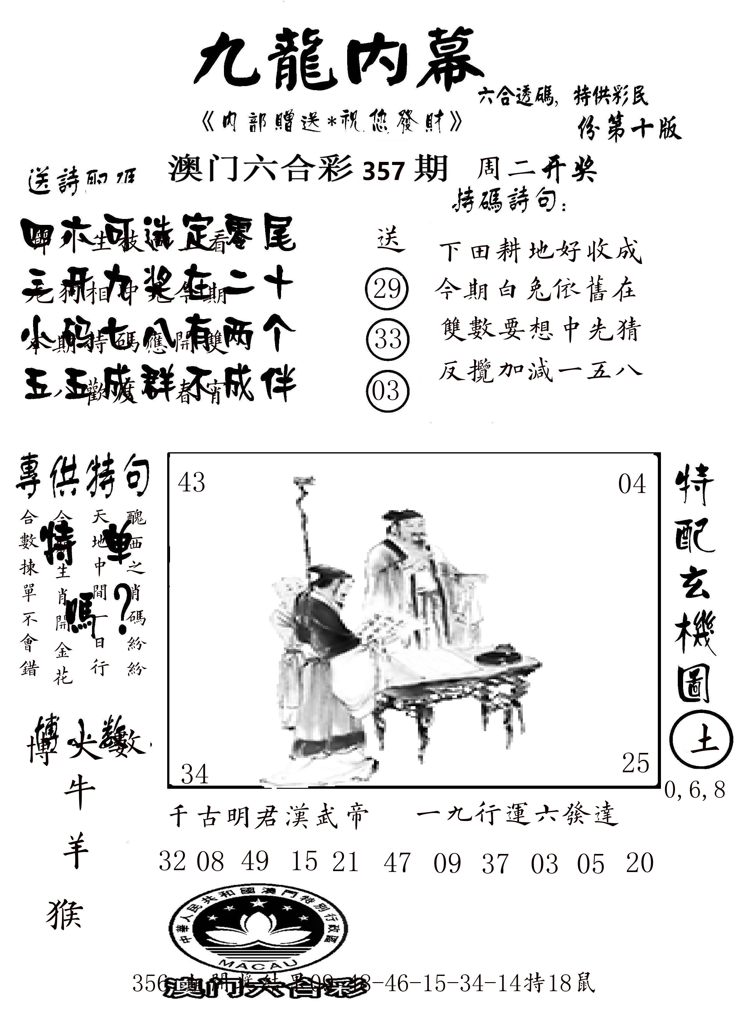 澳门传真2 第357期