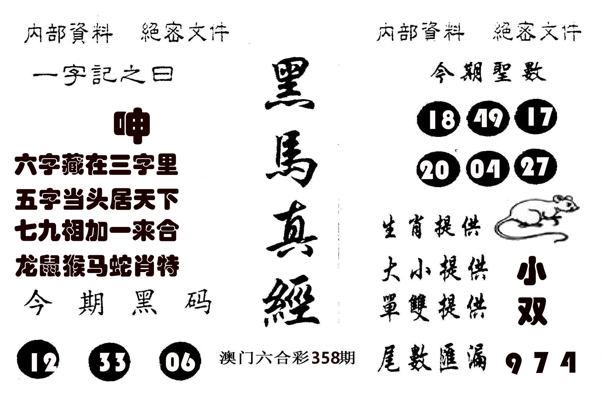 黑马真经 第358期