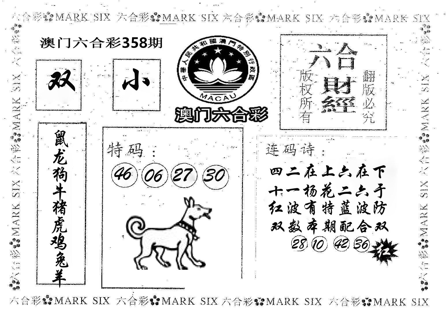 六合财经 第358期
