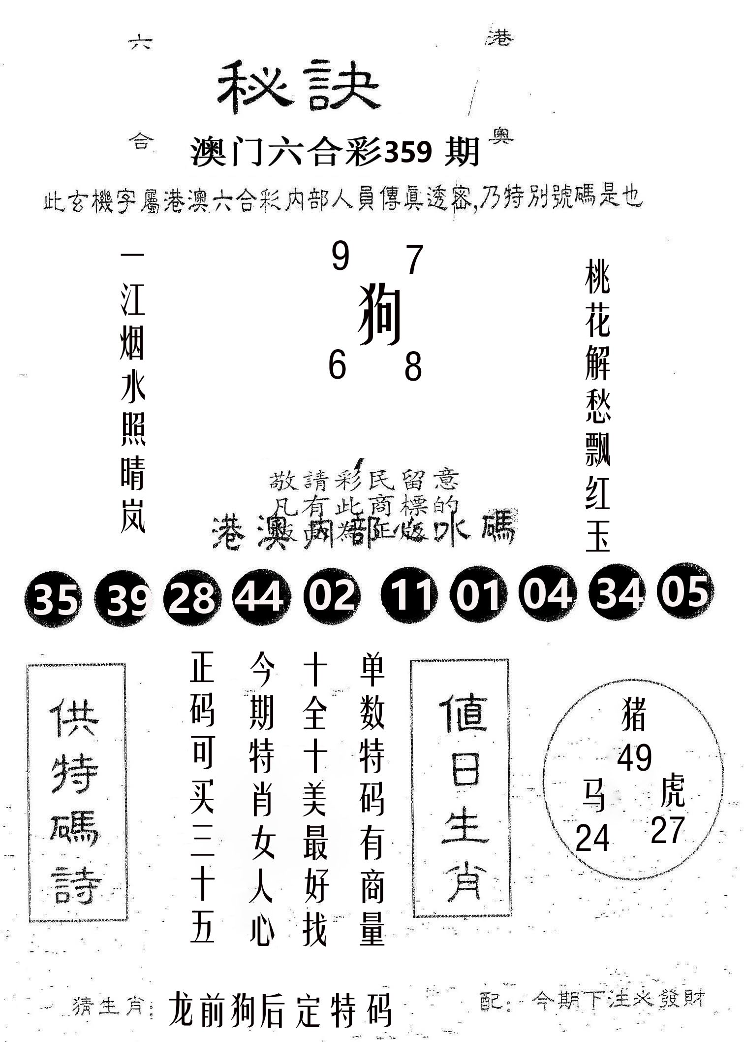 秘决 第359期
