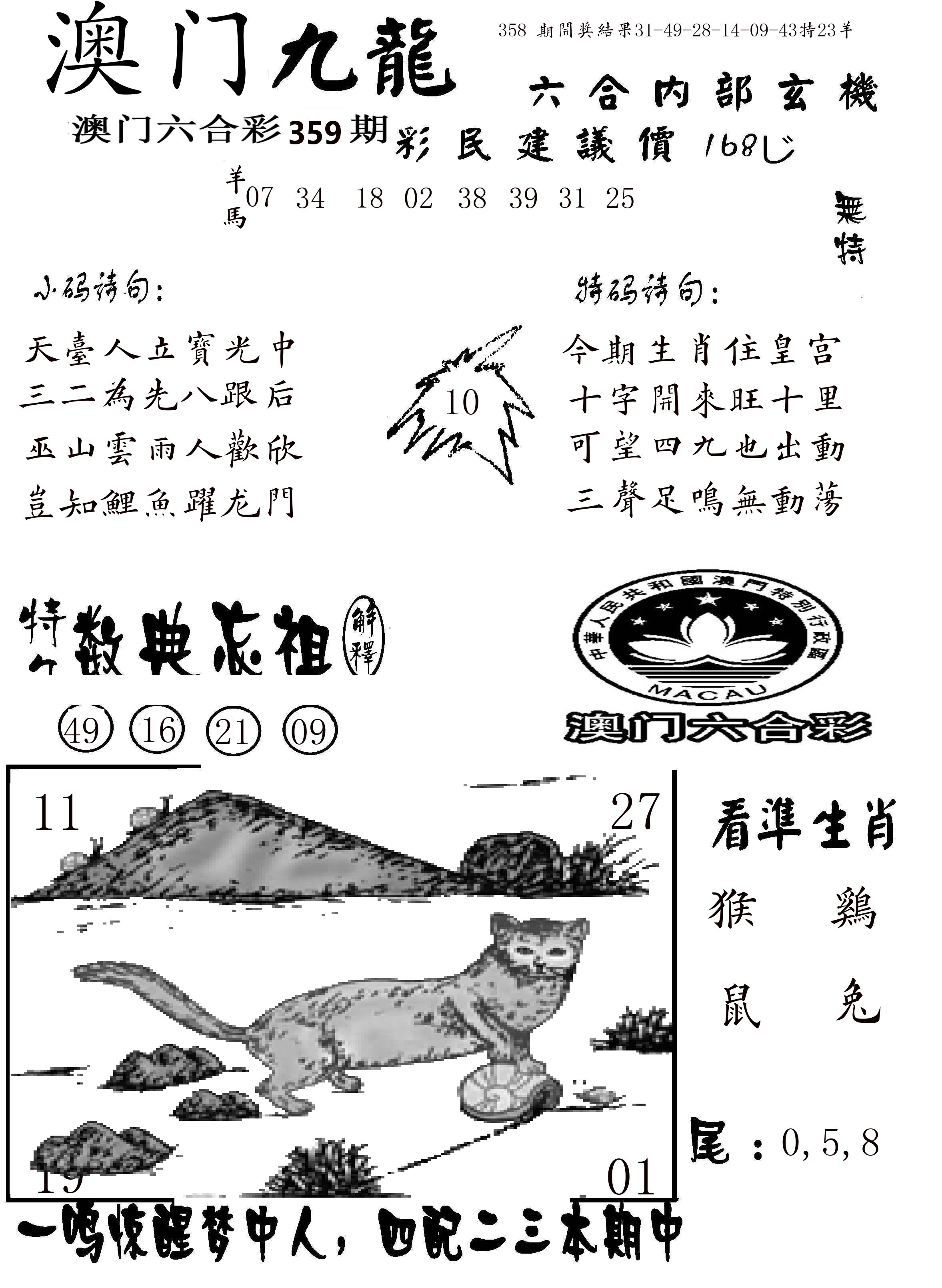 澳门传真1 第359期