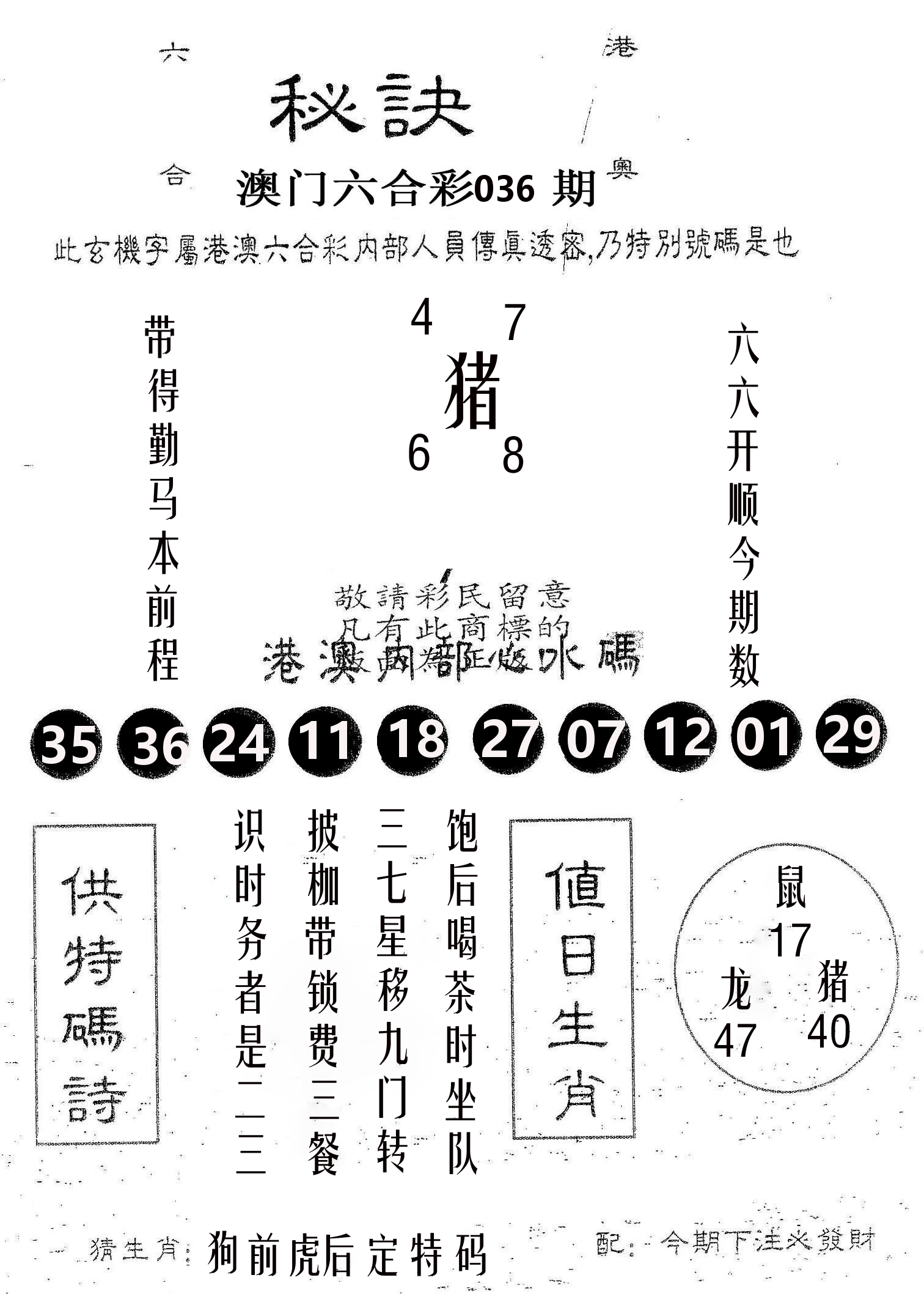 秘决 第36期