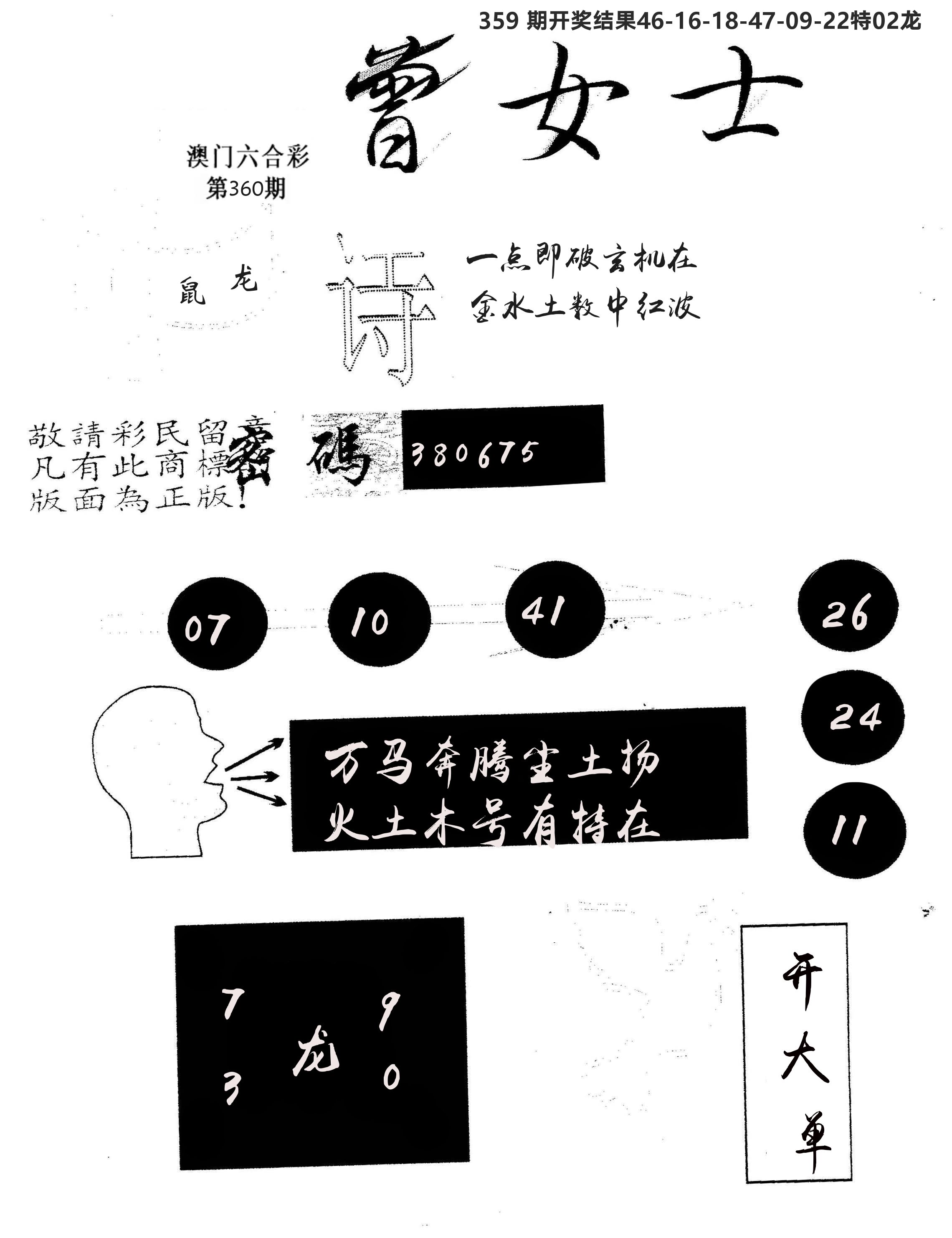 另版曾女士百灵鸟 第360期