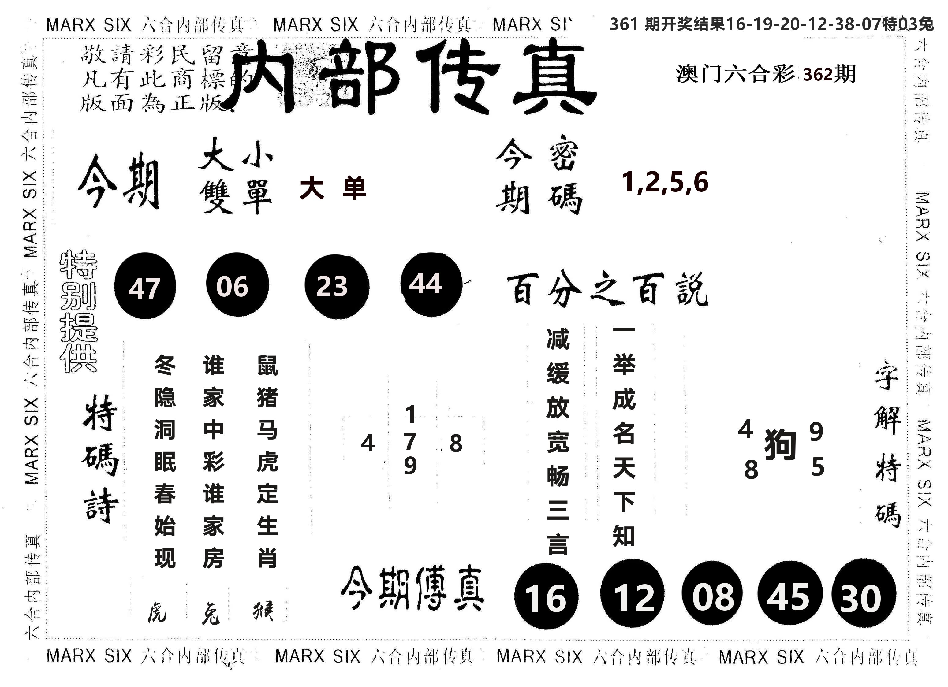 另版内部传真 第362期