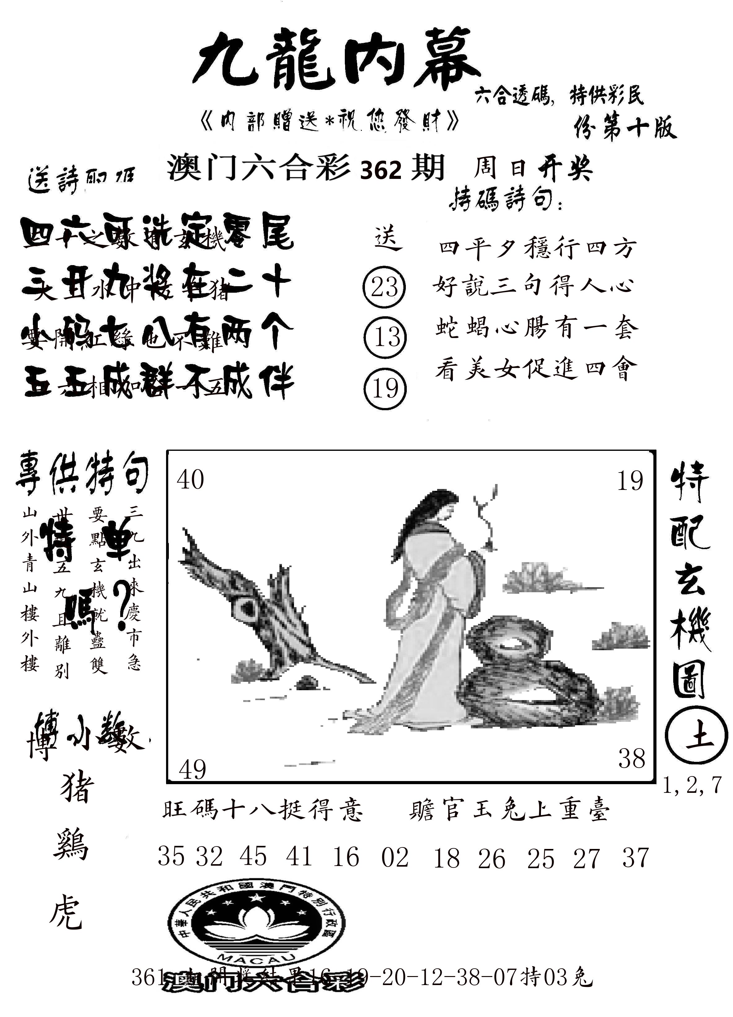 澳门传真2 第362期