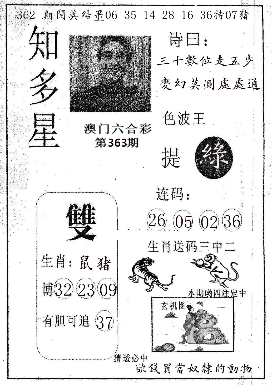 知多星 第363期