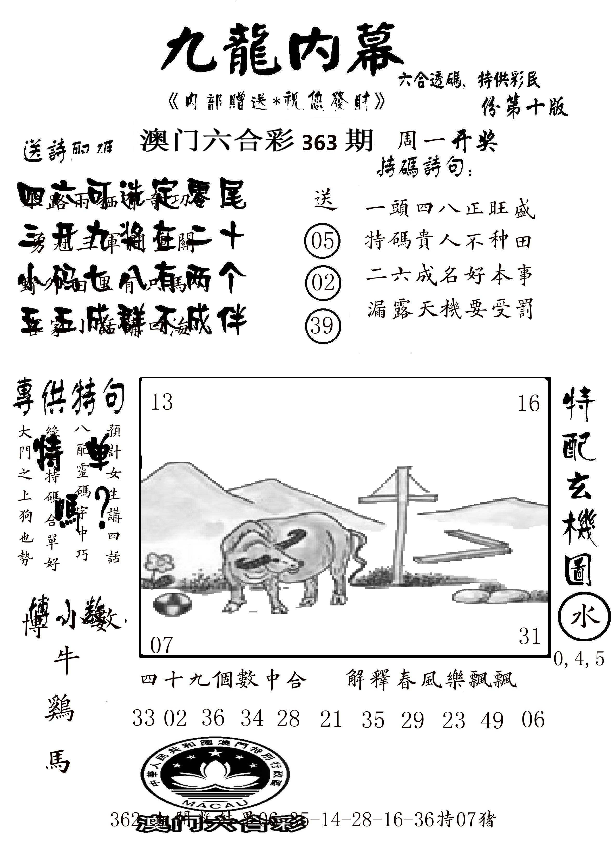 澳门传真2 第363期