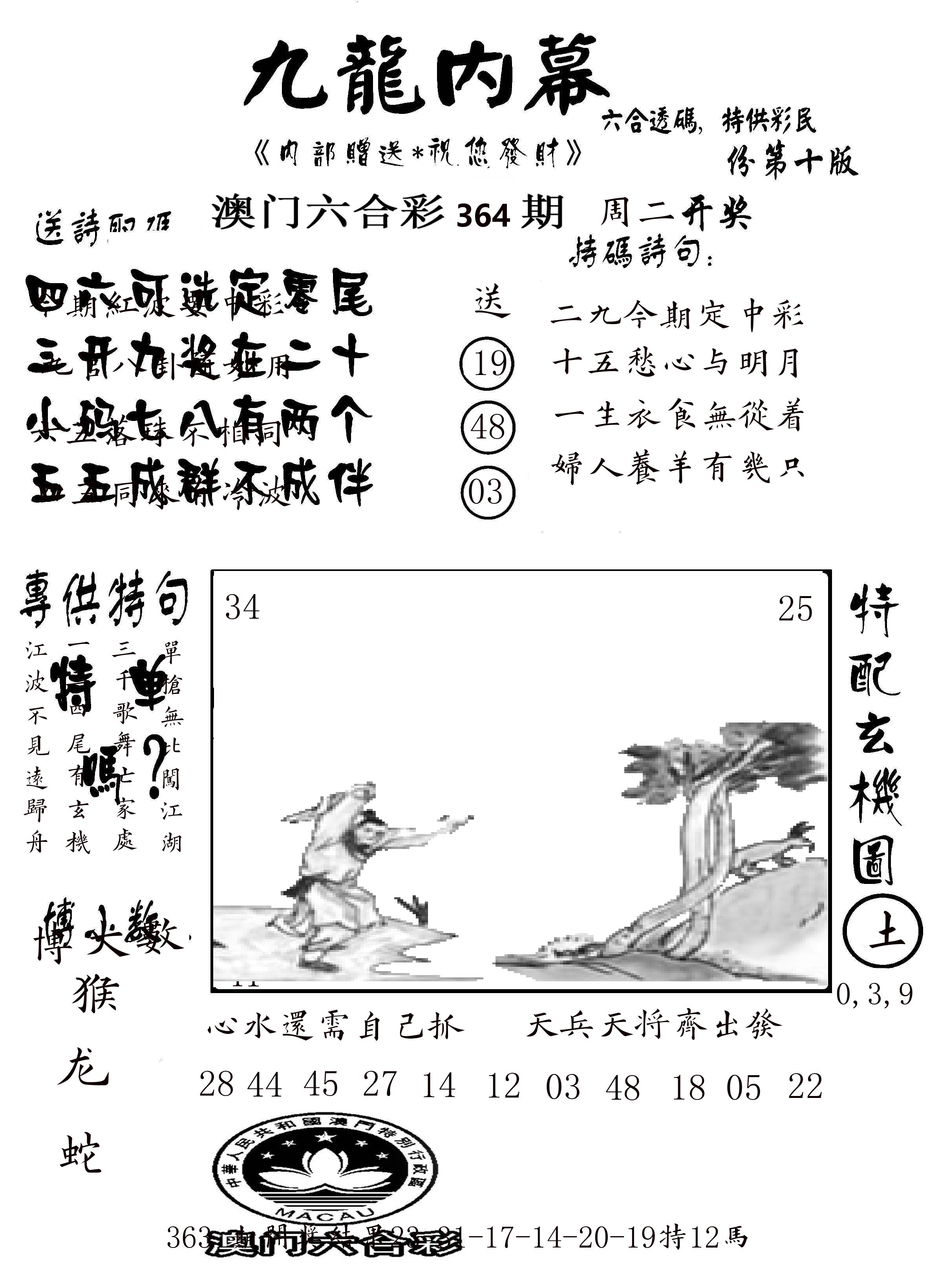 澳门传真2 第364期