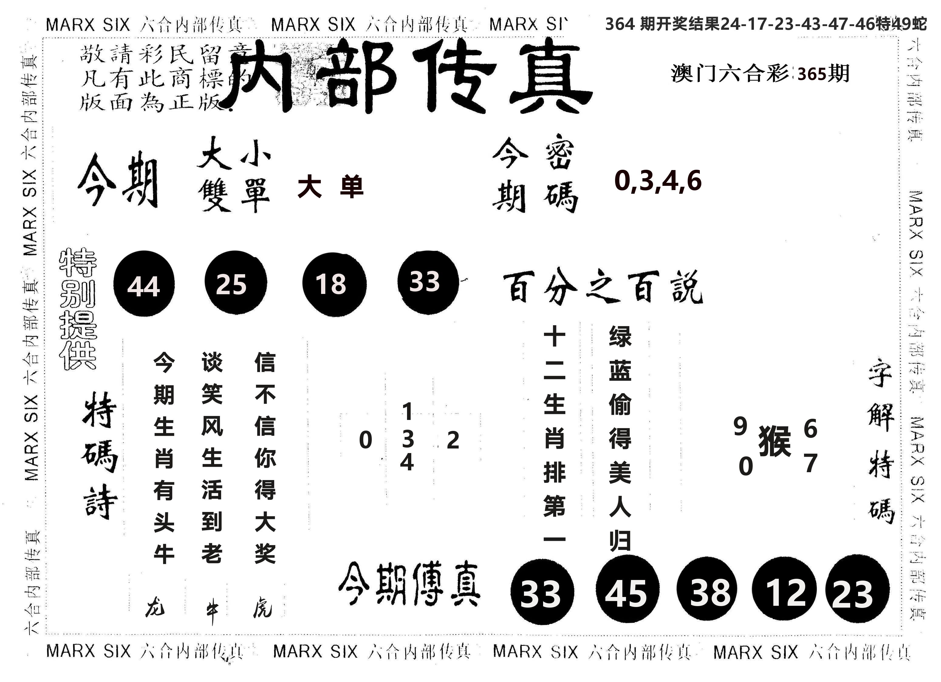 另版内部传真 第365期