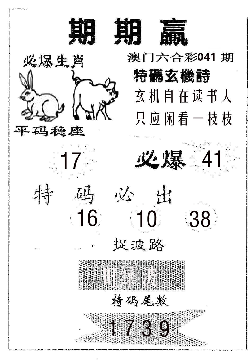 期期赢 第41期