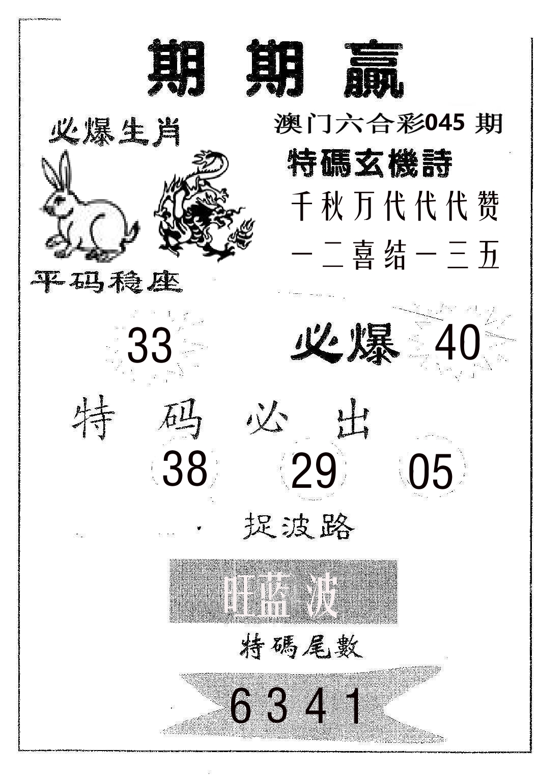 期期赢 第45期