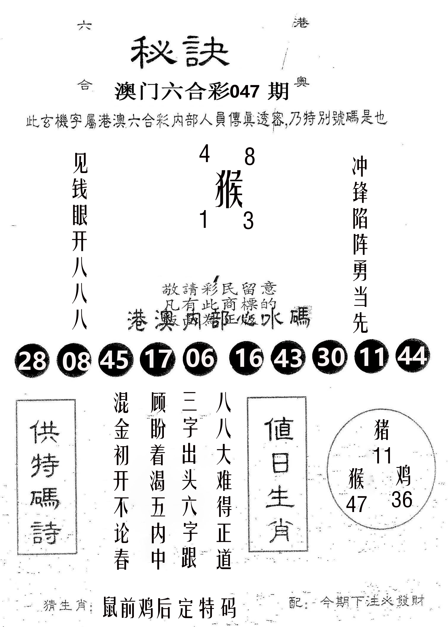 秘决 第47期