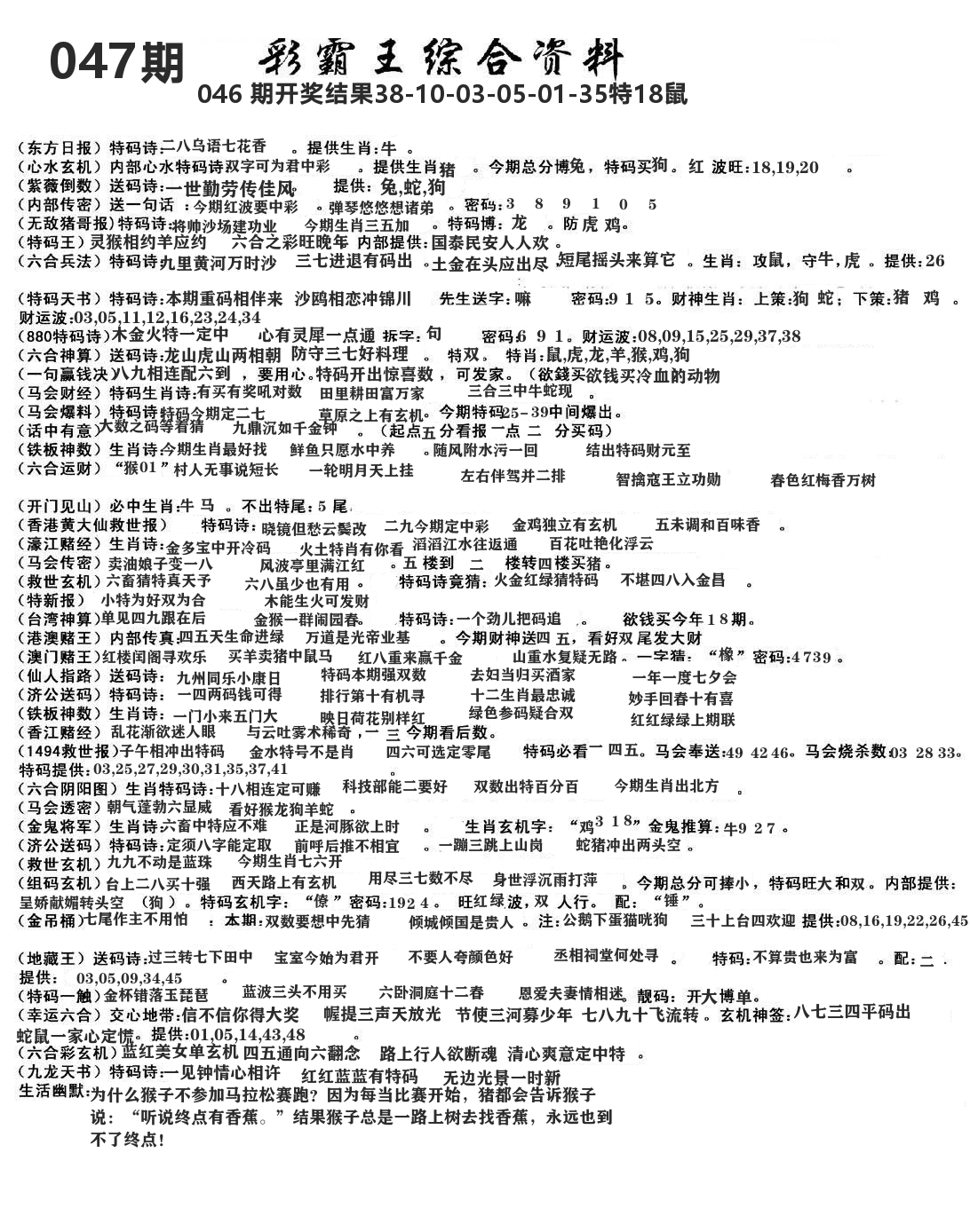 澳门综合资料 第47期