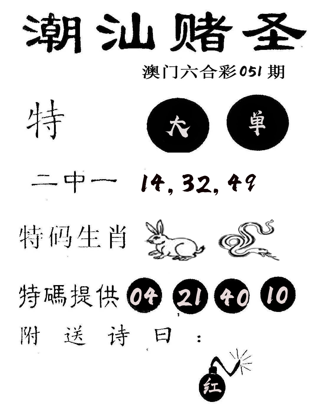 潮汕赌圣 第51期