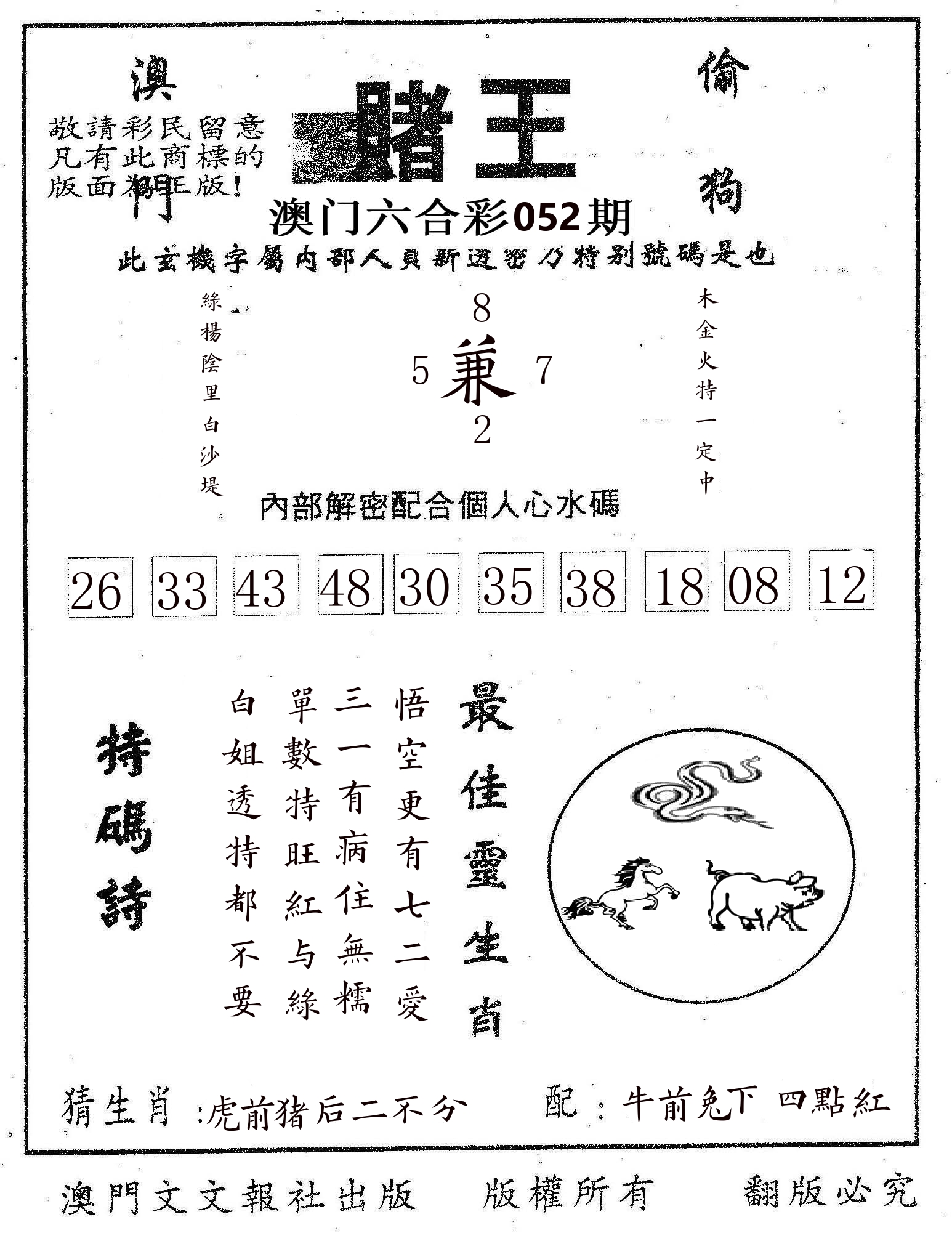 赌王 第52期