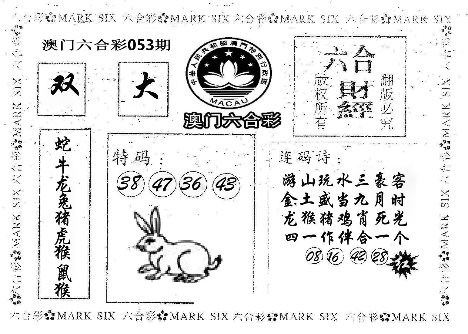 六合财经 第53期