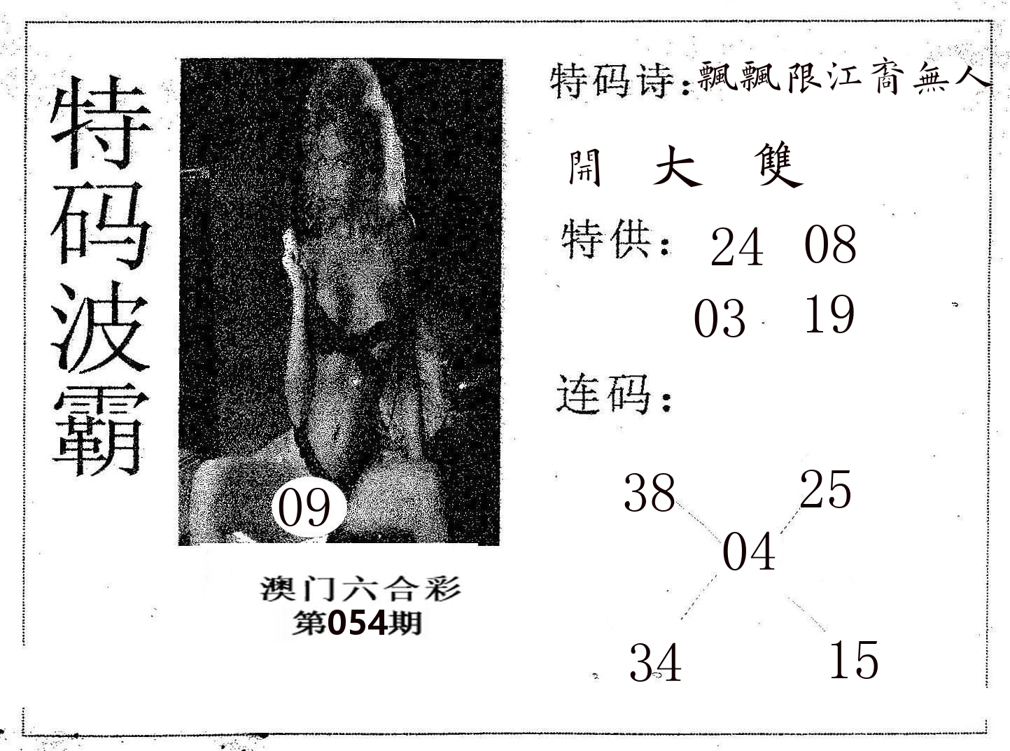 特码波霸 第54期