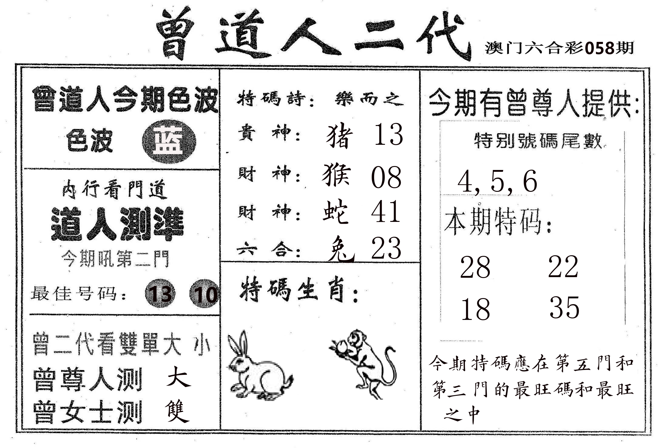 曾二代 第58期