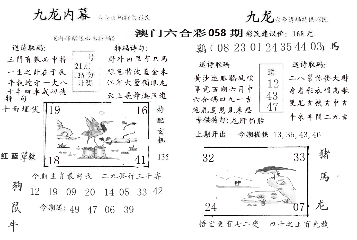 九龙内幕 第58期
