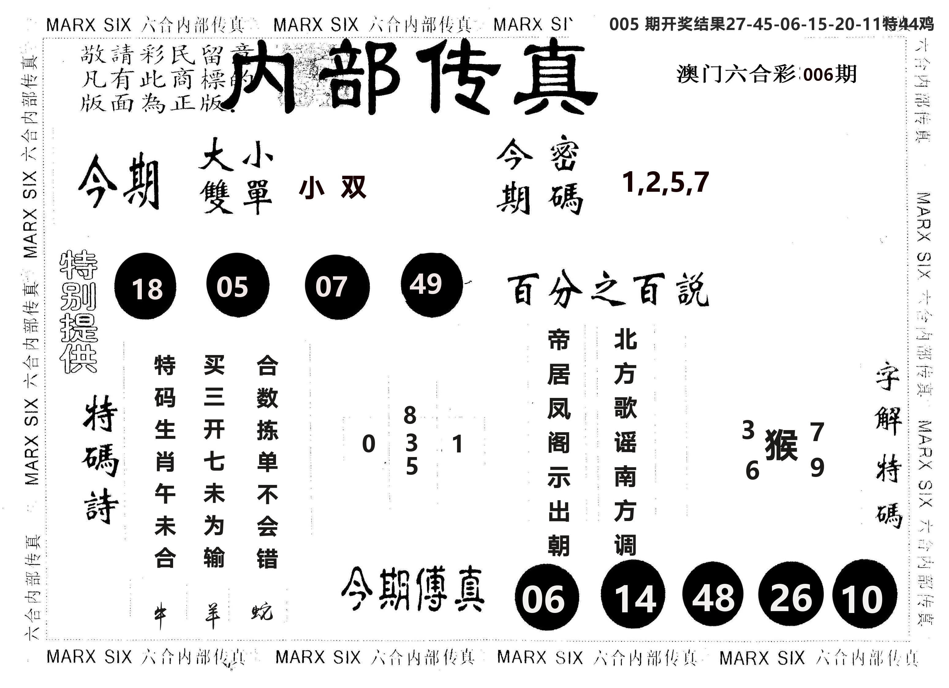 另版内部传真 第6期