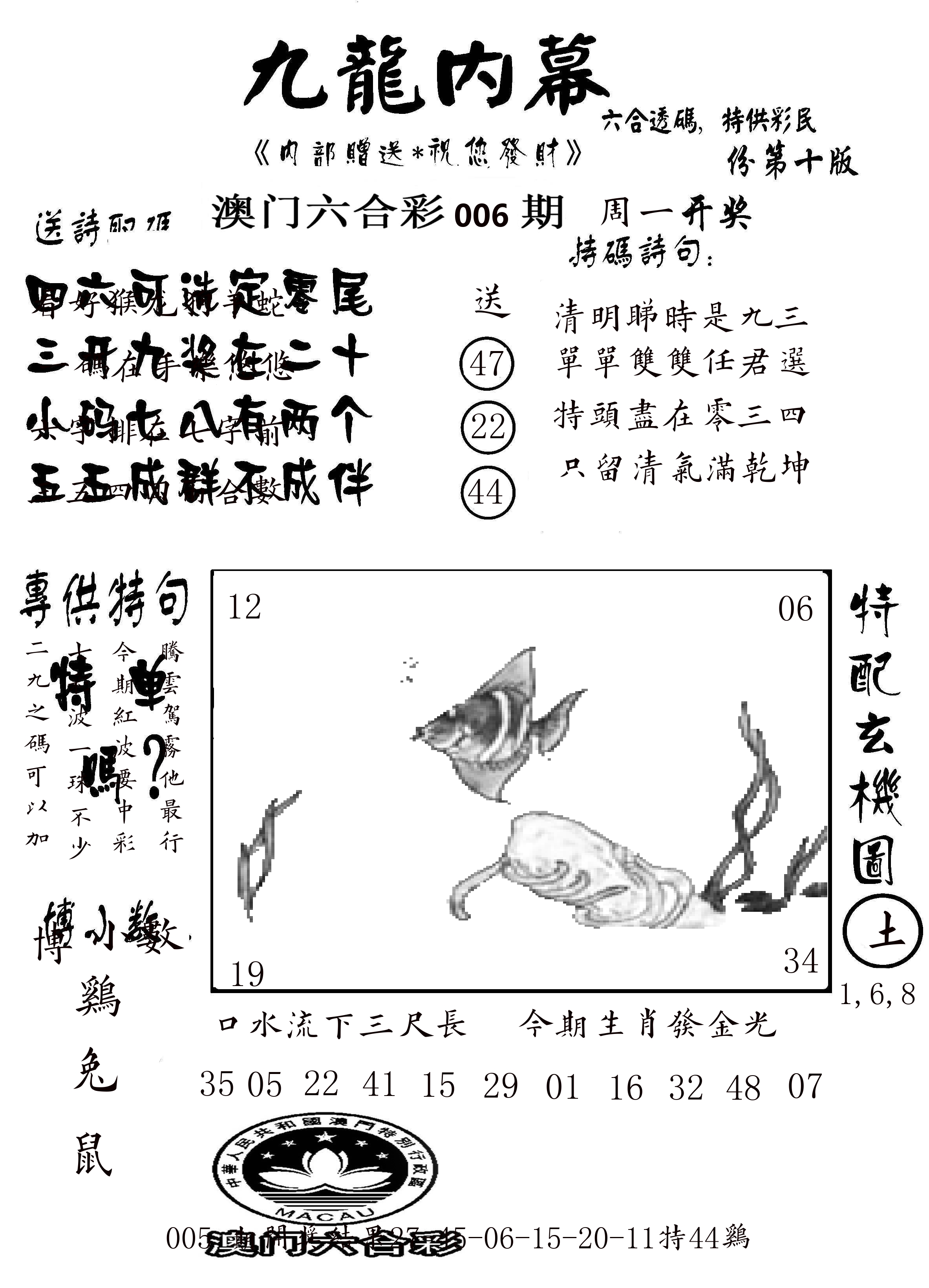 澳门传真2 第6期
