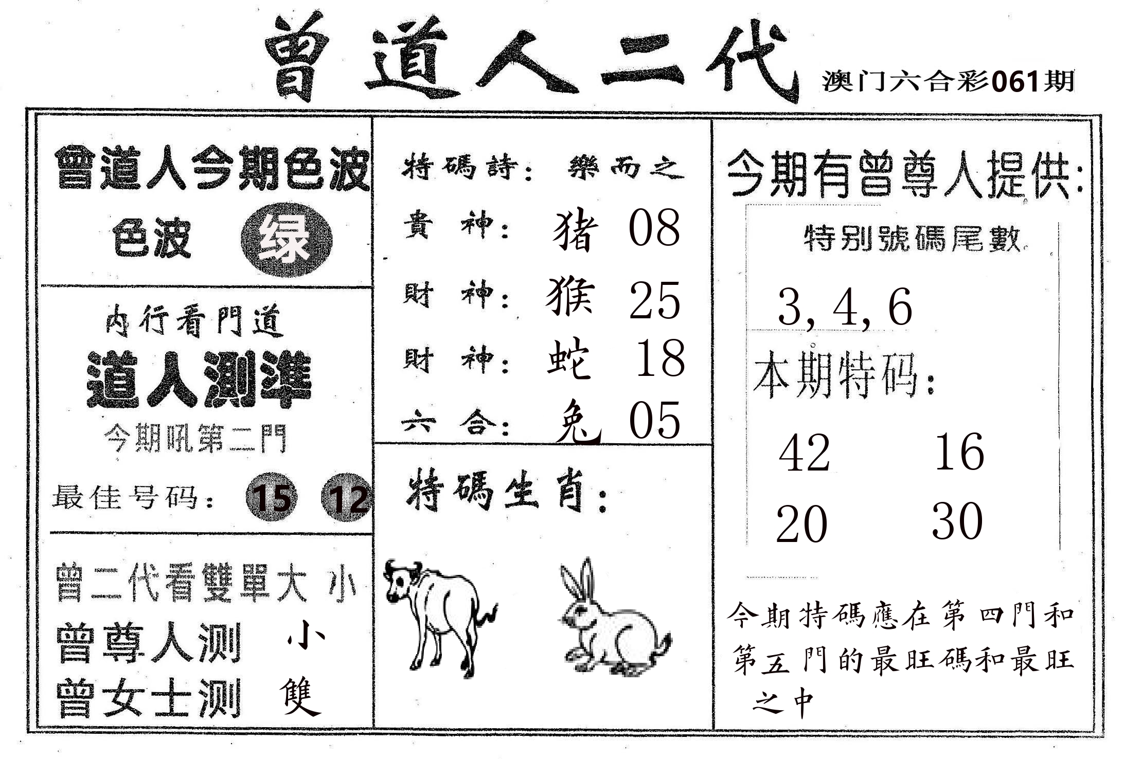 曾二代 第61期