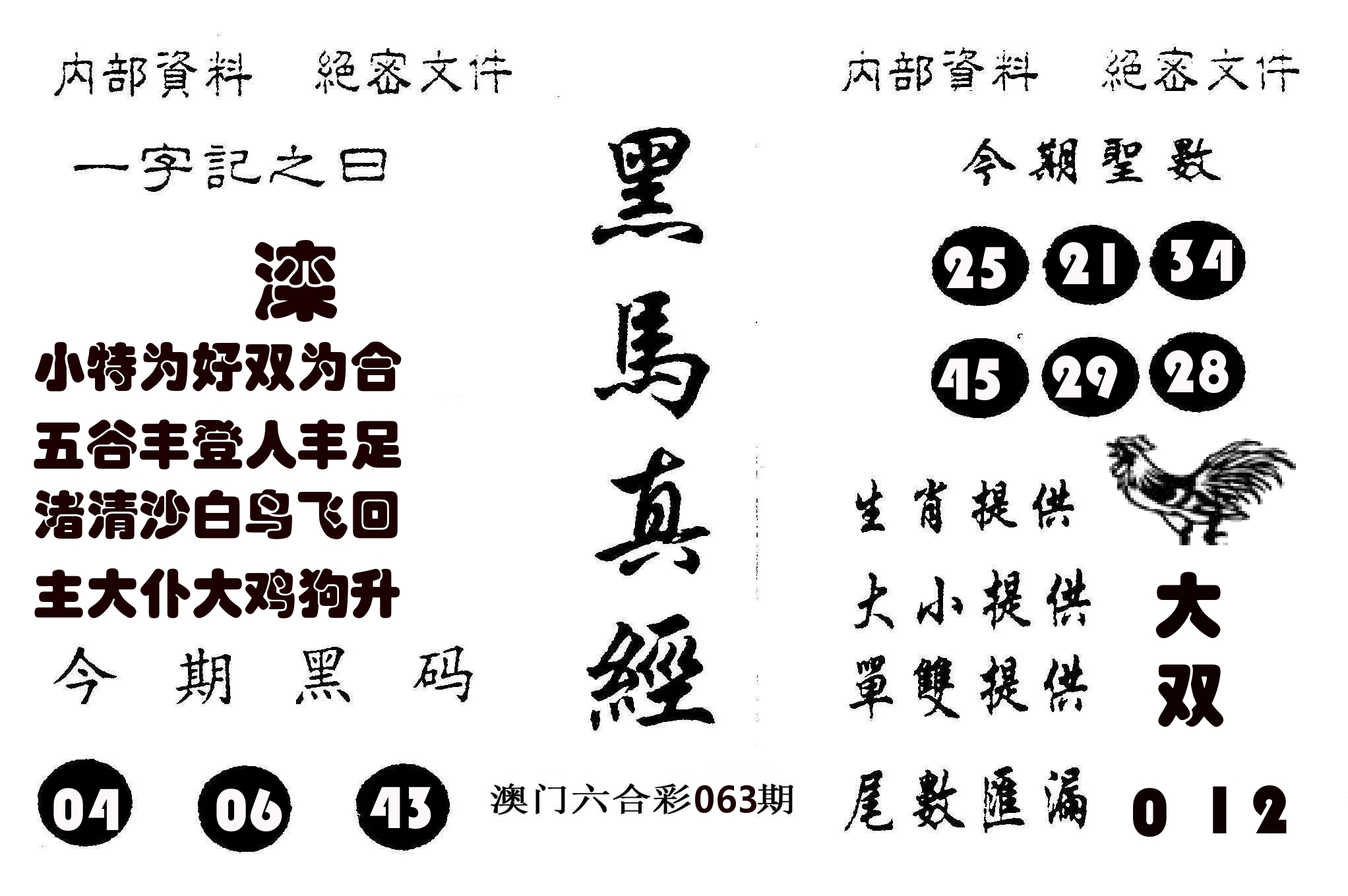 黑马真经 第63期