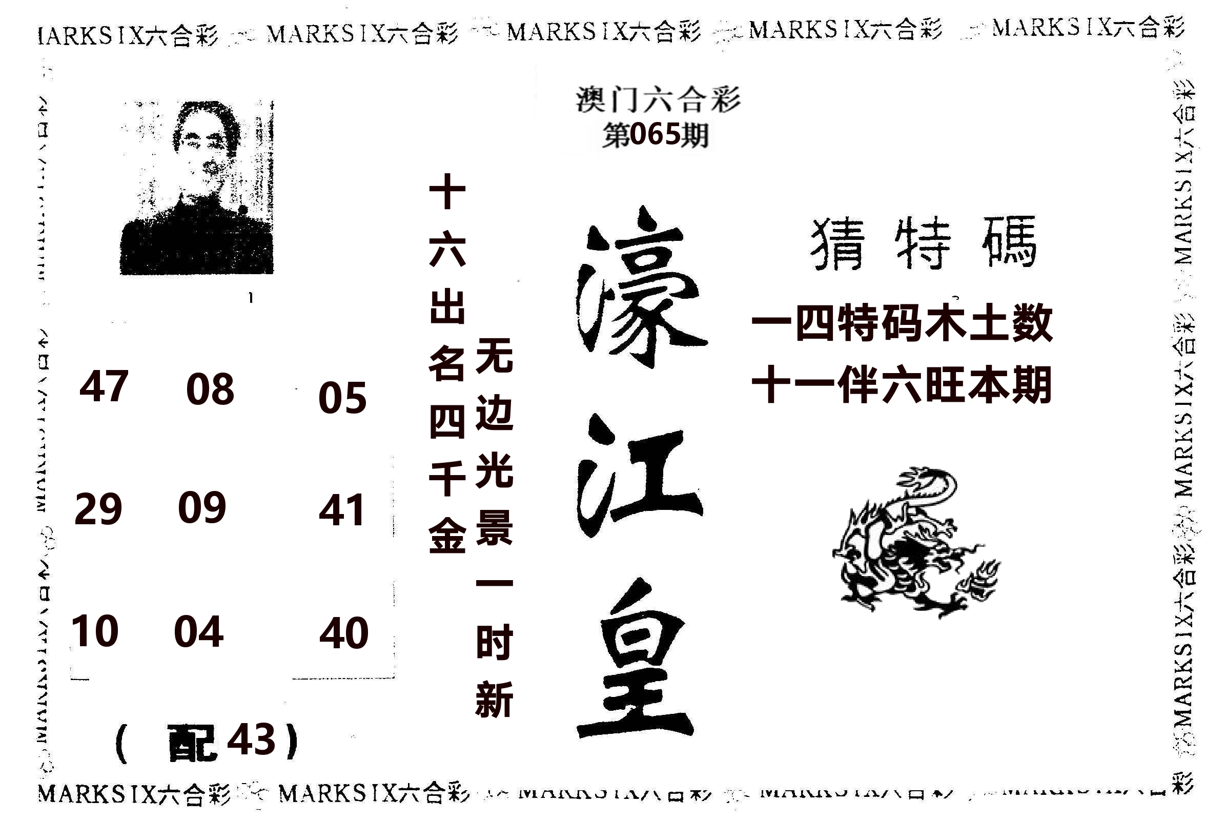 濠江皇 第65期
