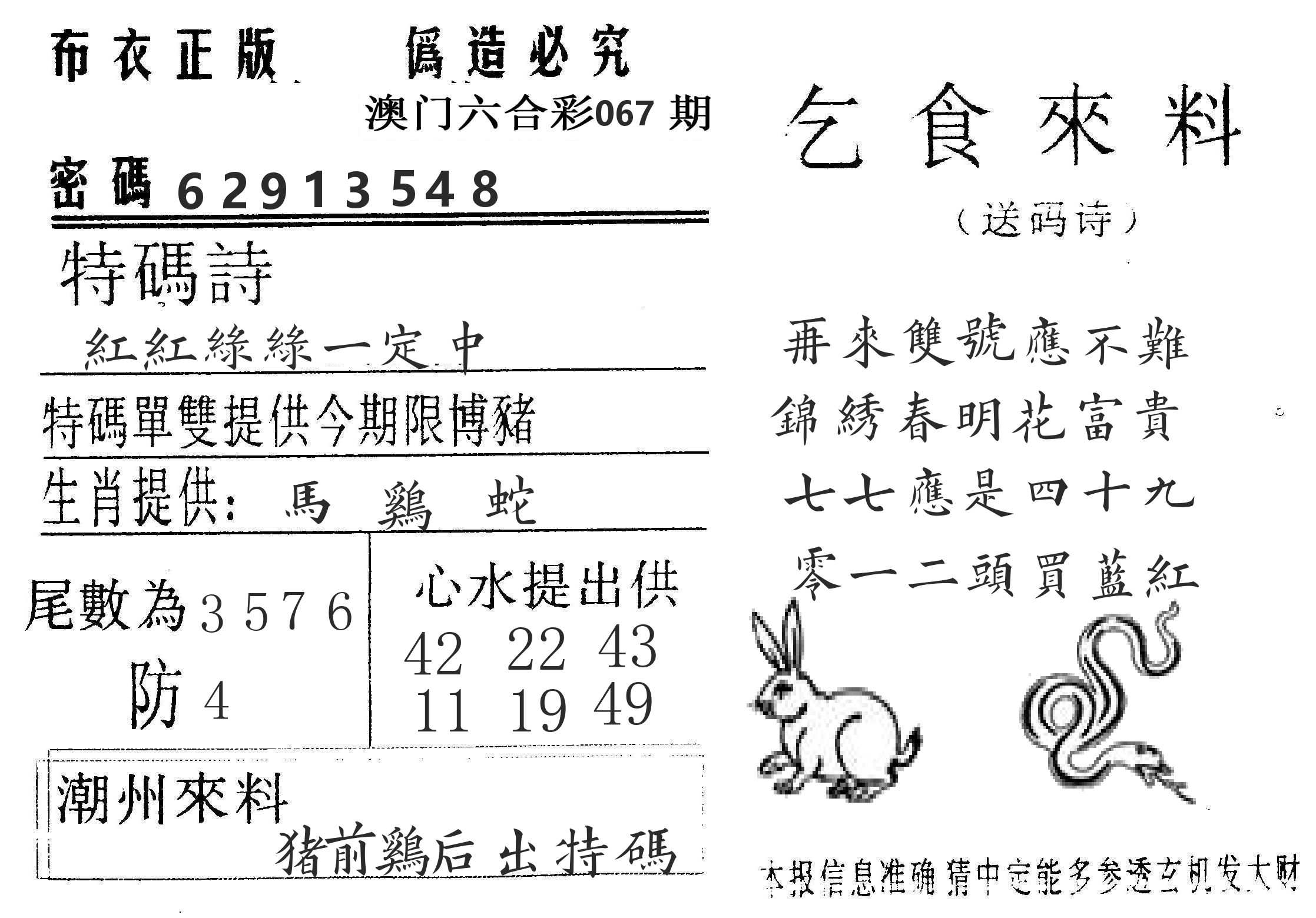 千禧码王 第67期