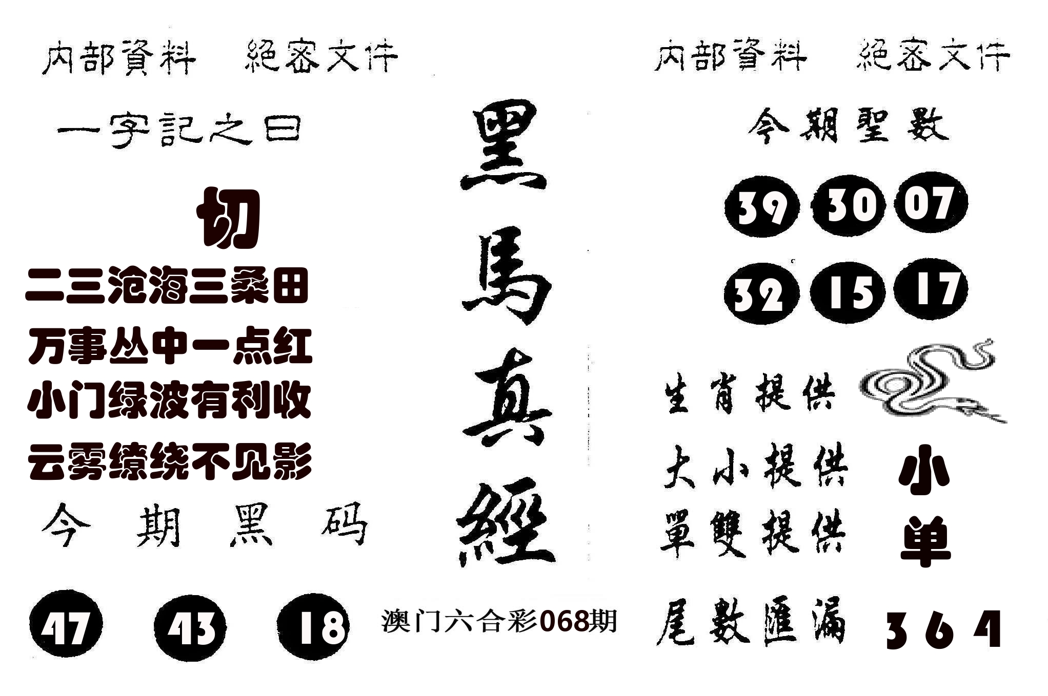 黑马真经 第68期