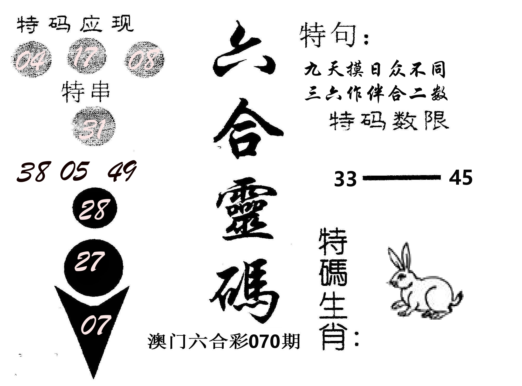 六合灵码 第70期