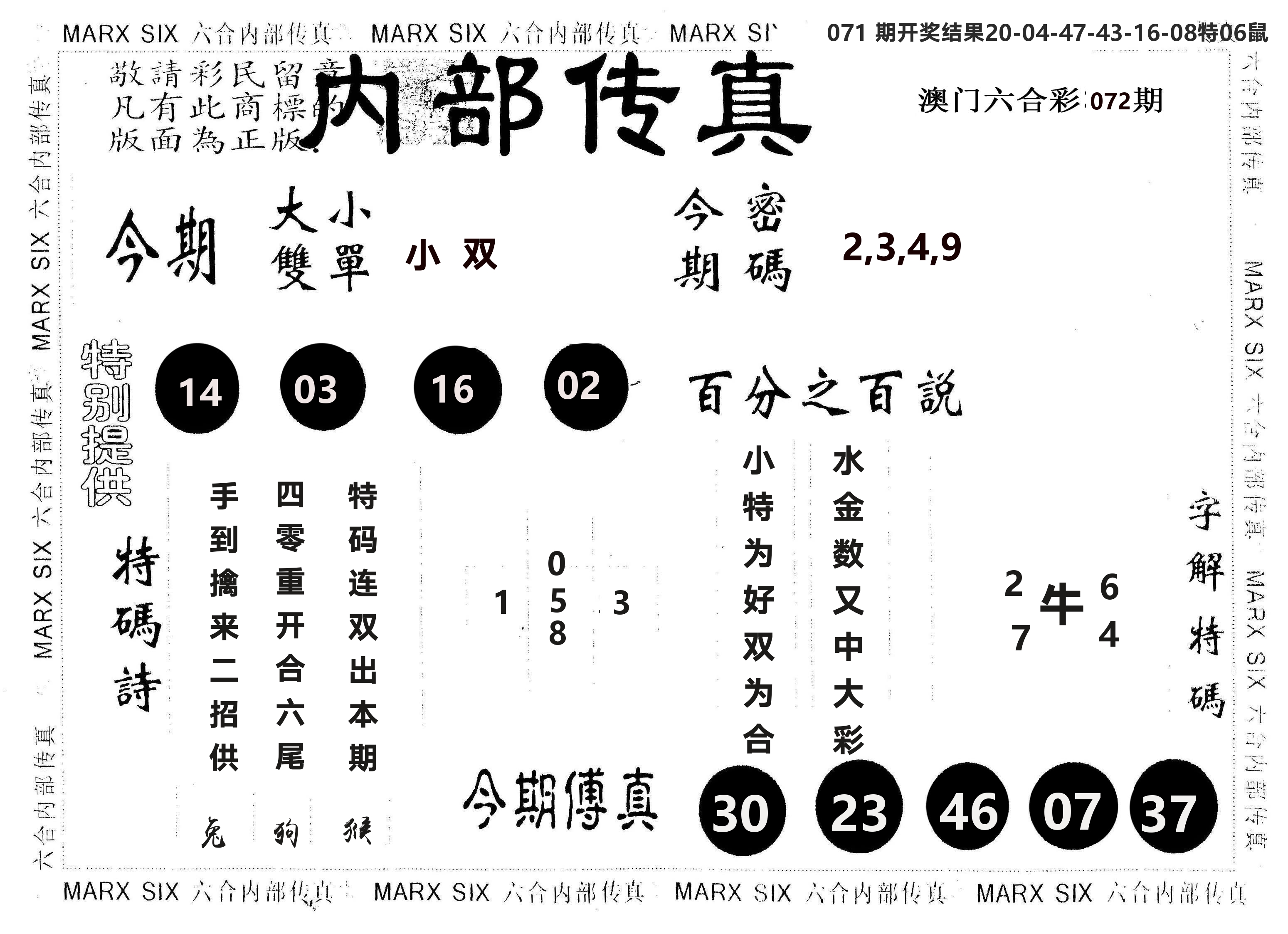 另版内部传真 第72期