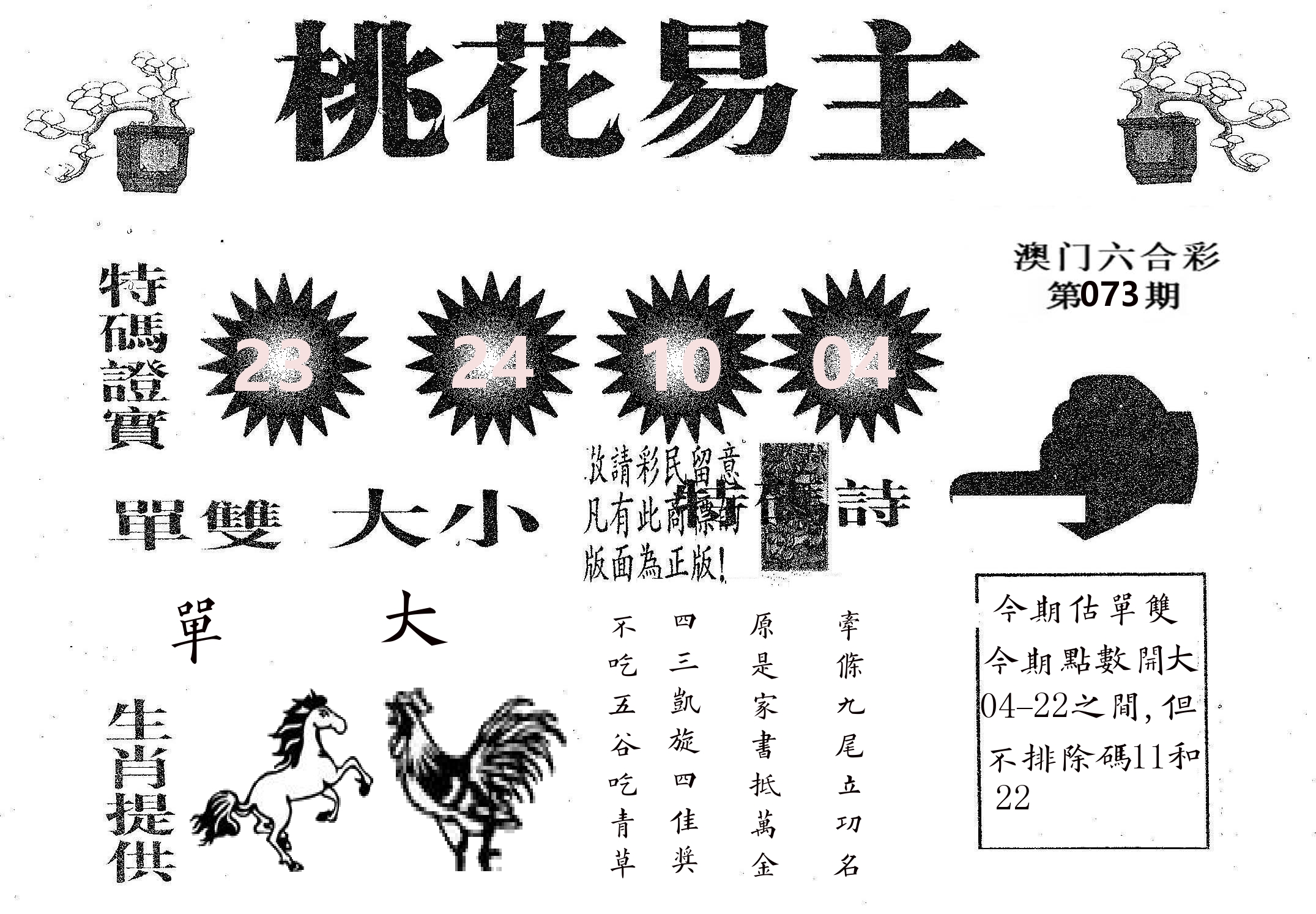 桃花易主 第73期