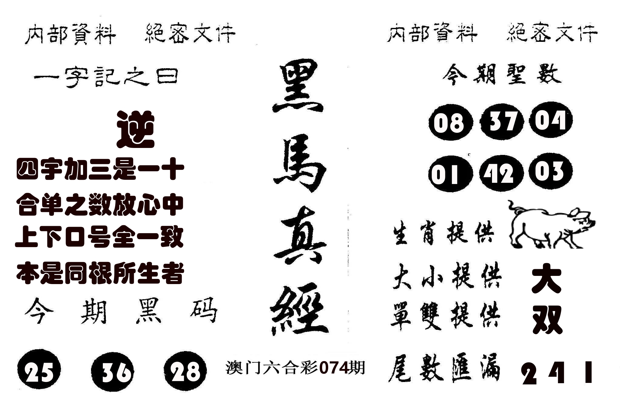 黑马真经 第74期