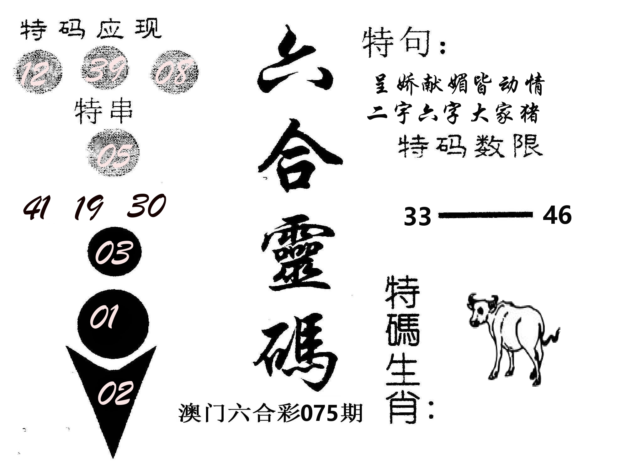 六合灵码 第75期
