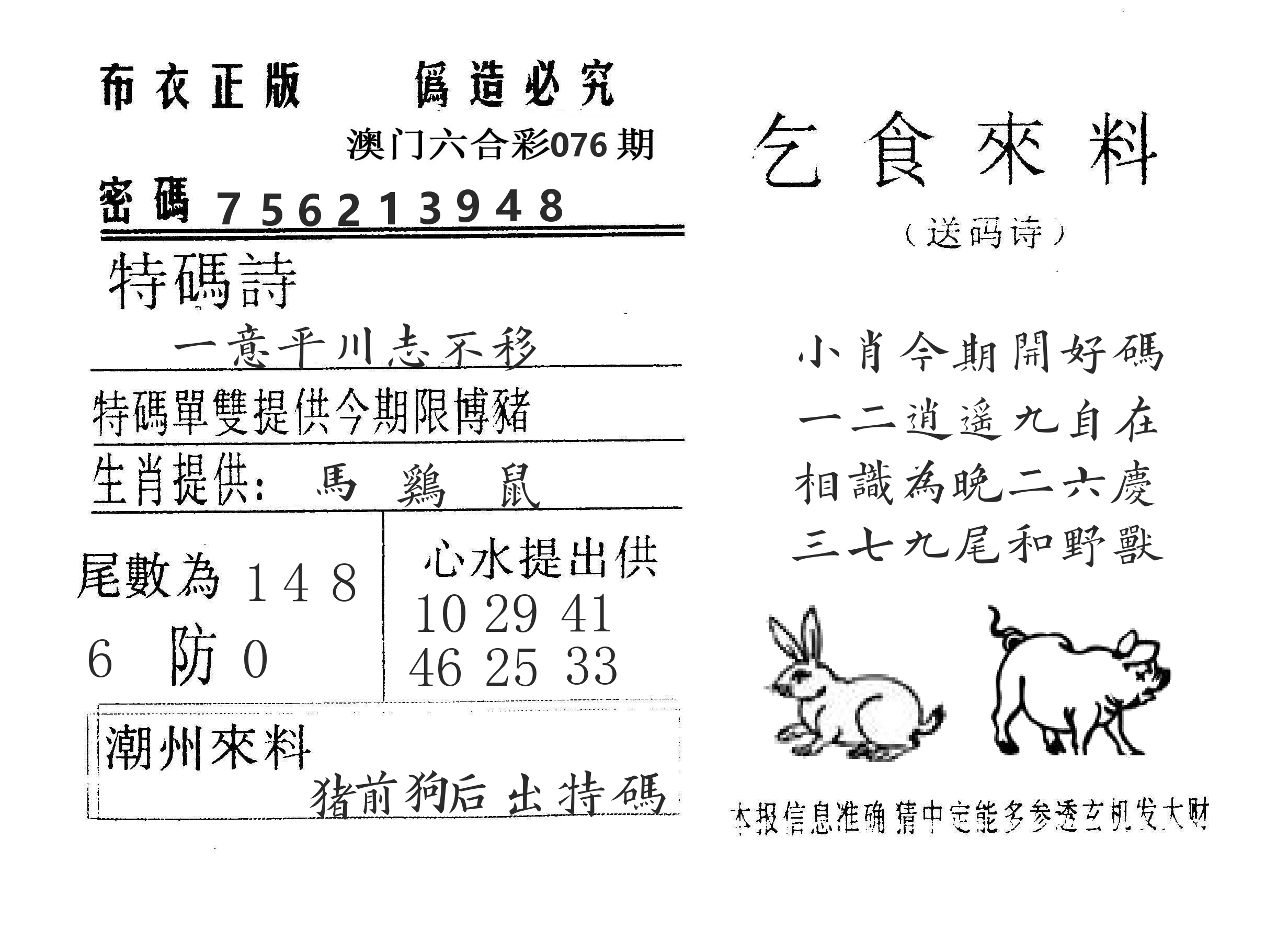 乞食来料 第76期