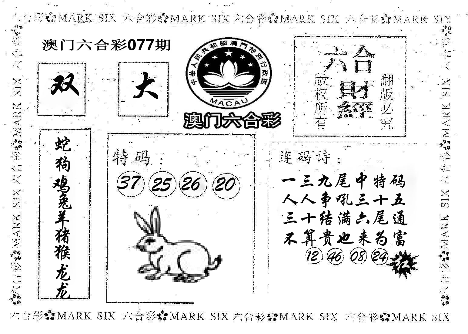 六合财经 第77期
