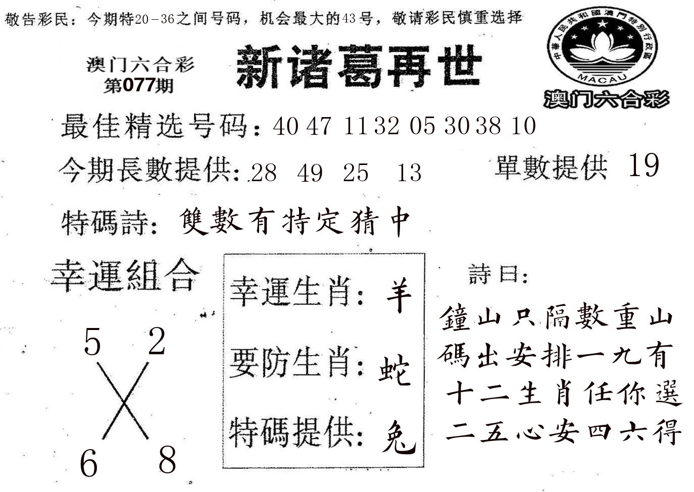 新诸葛 第77期