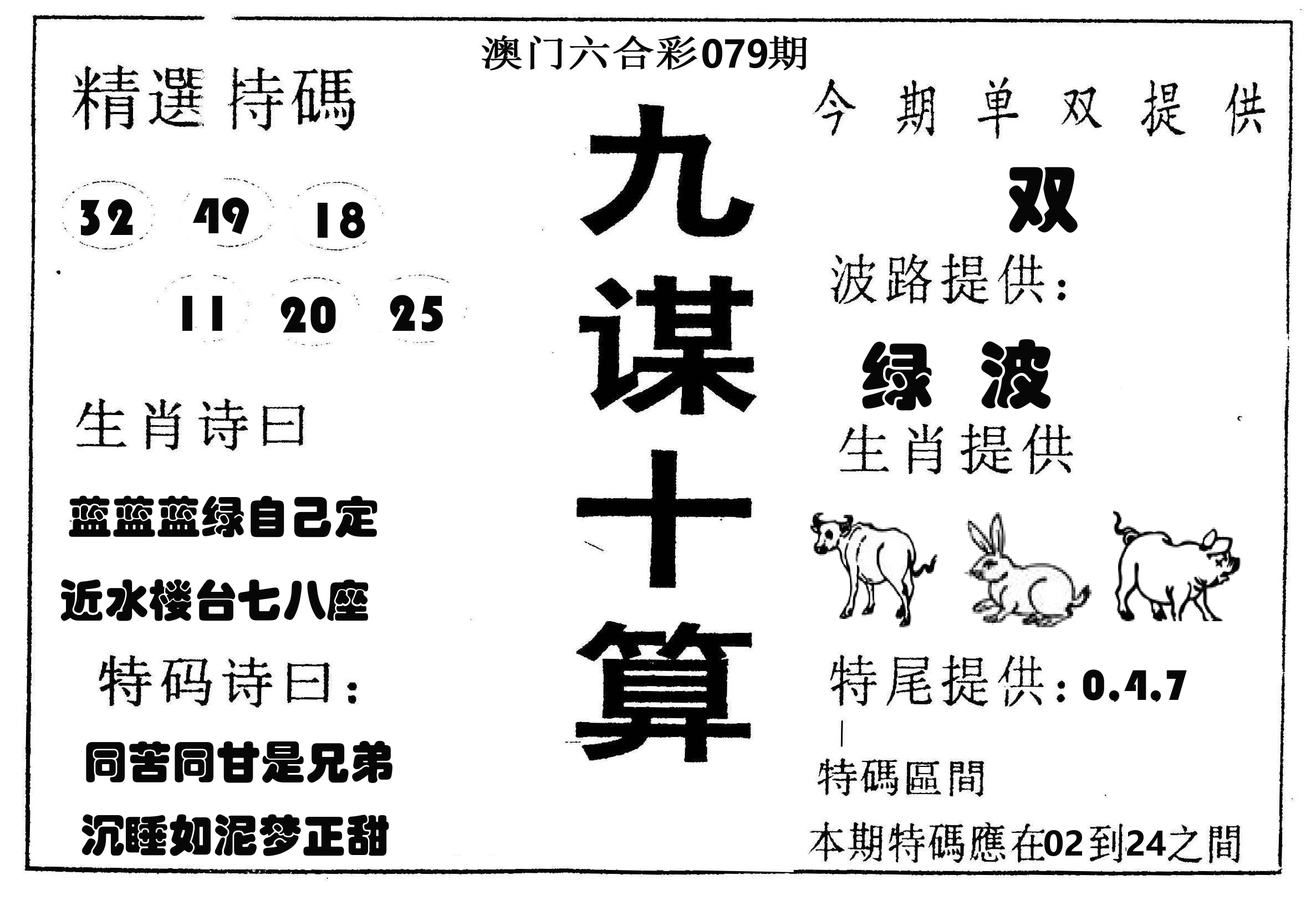 九谋十算 第79期