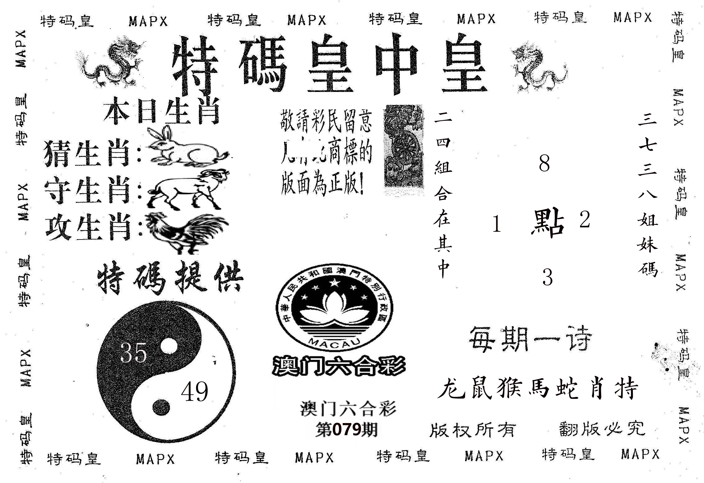 皇中皇B 第79期