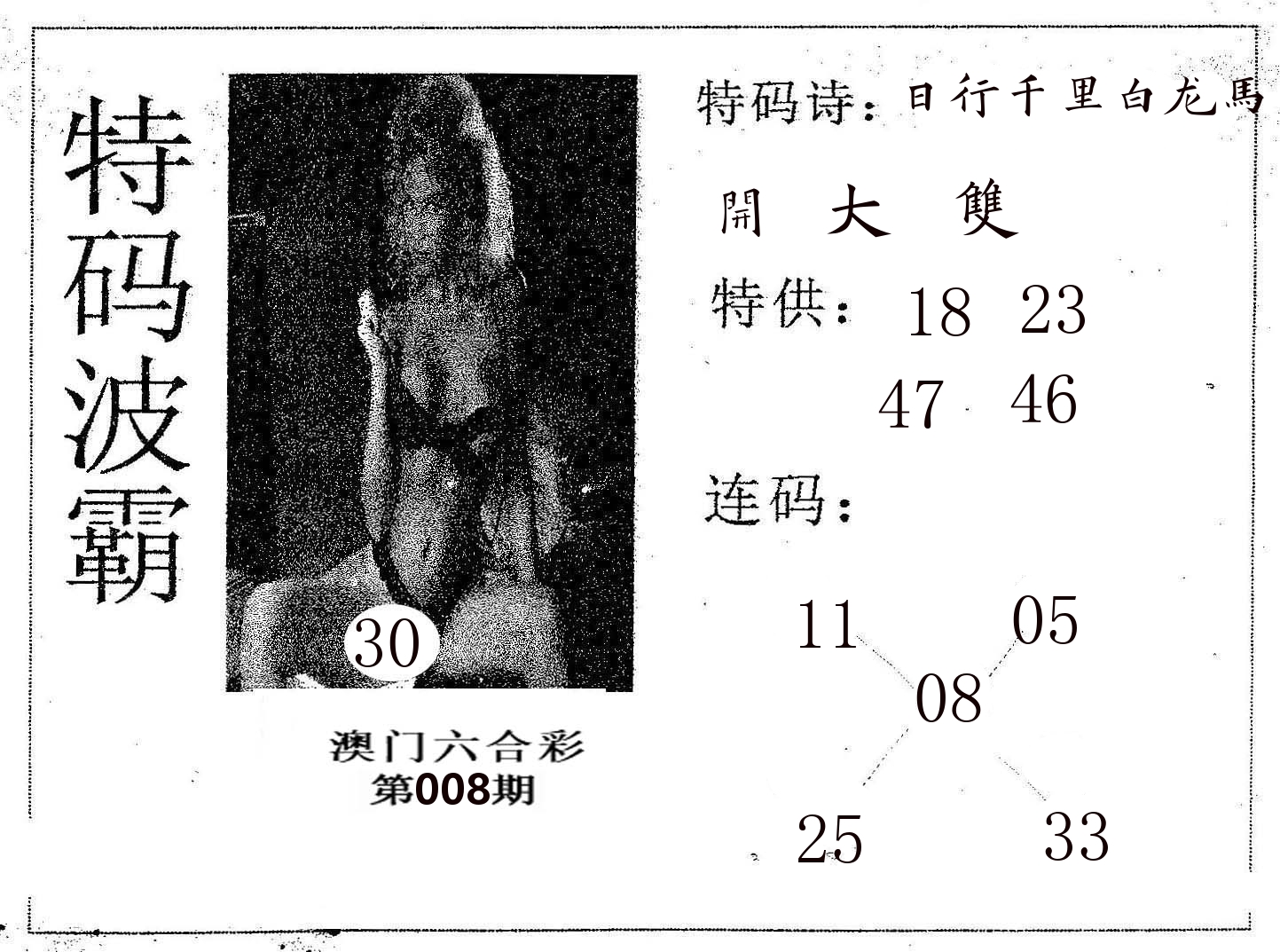 特码波霸 第8期