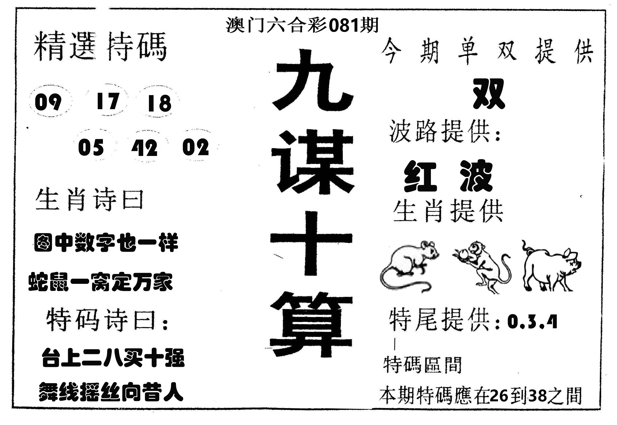 九谋十算 第81期