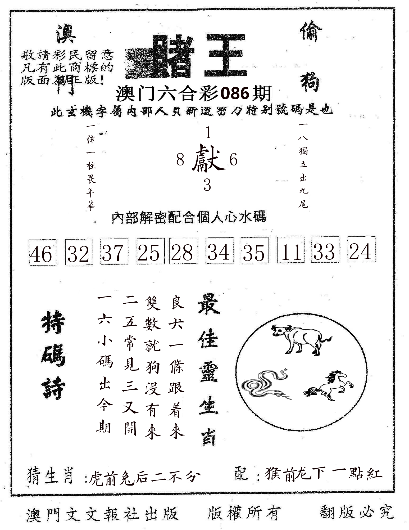 赌王 第86期