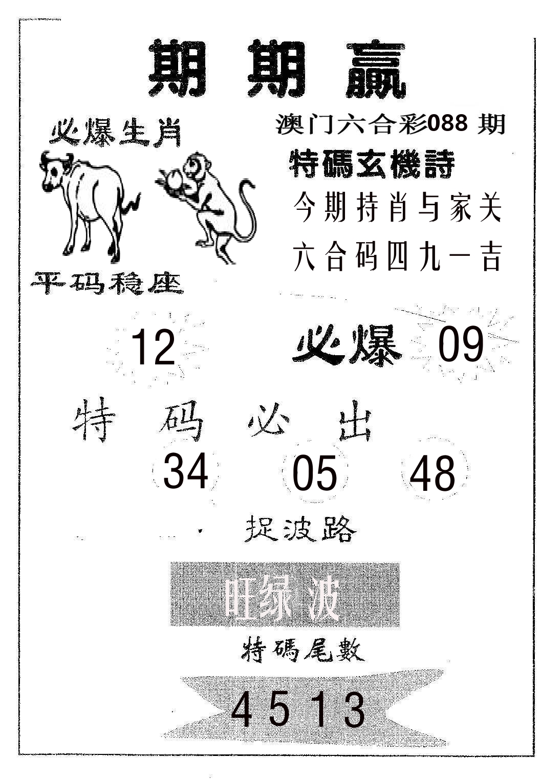 期期赢 第88期