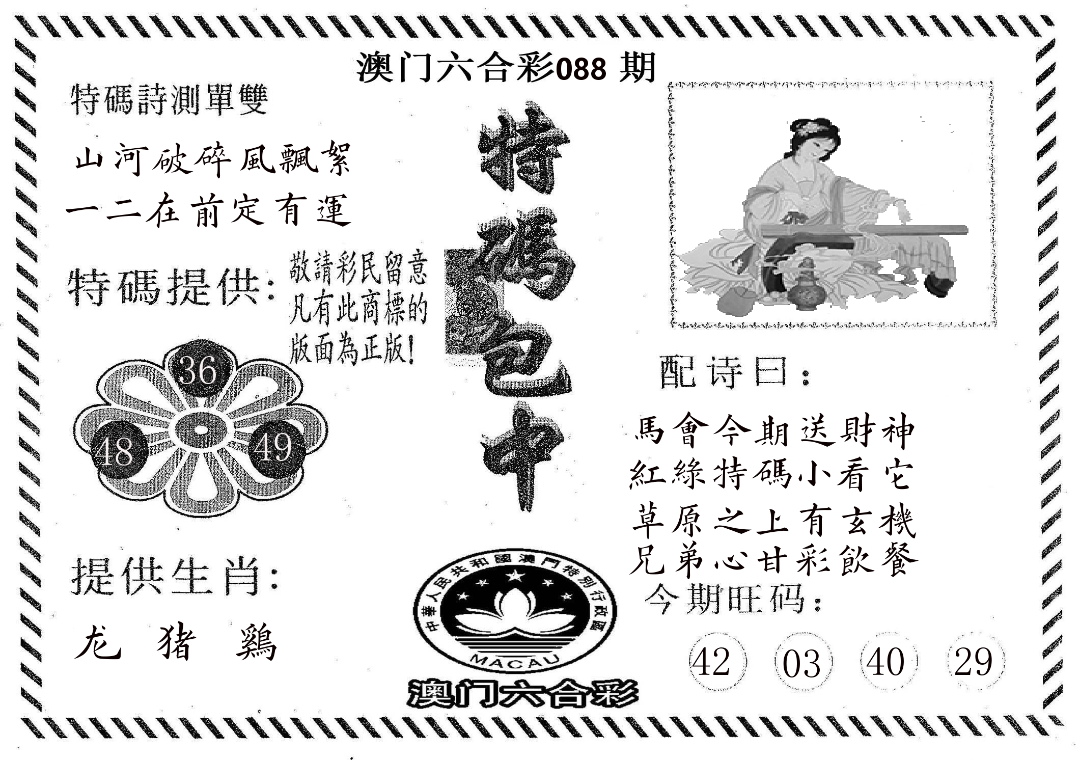 特码包中 第88期