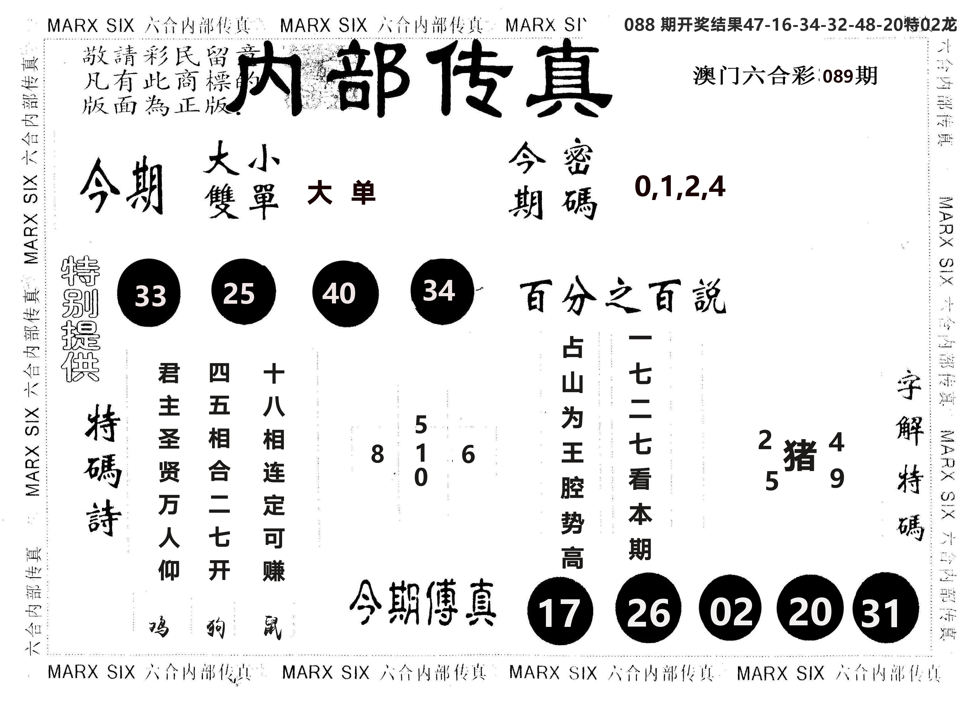 另版内部传真 第89期