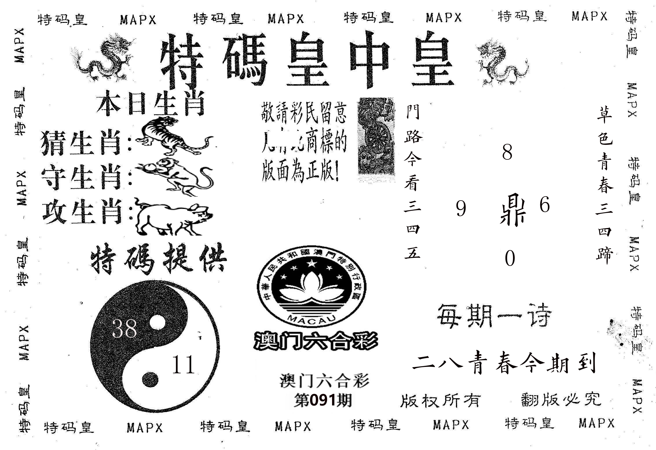 皇中皇B 第91期