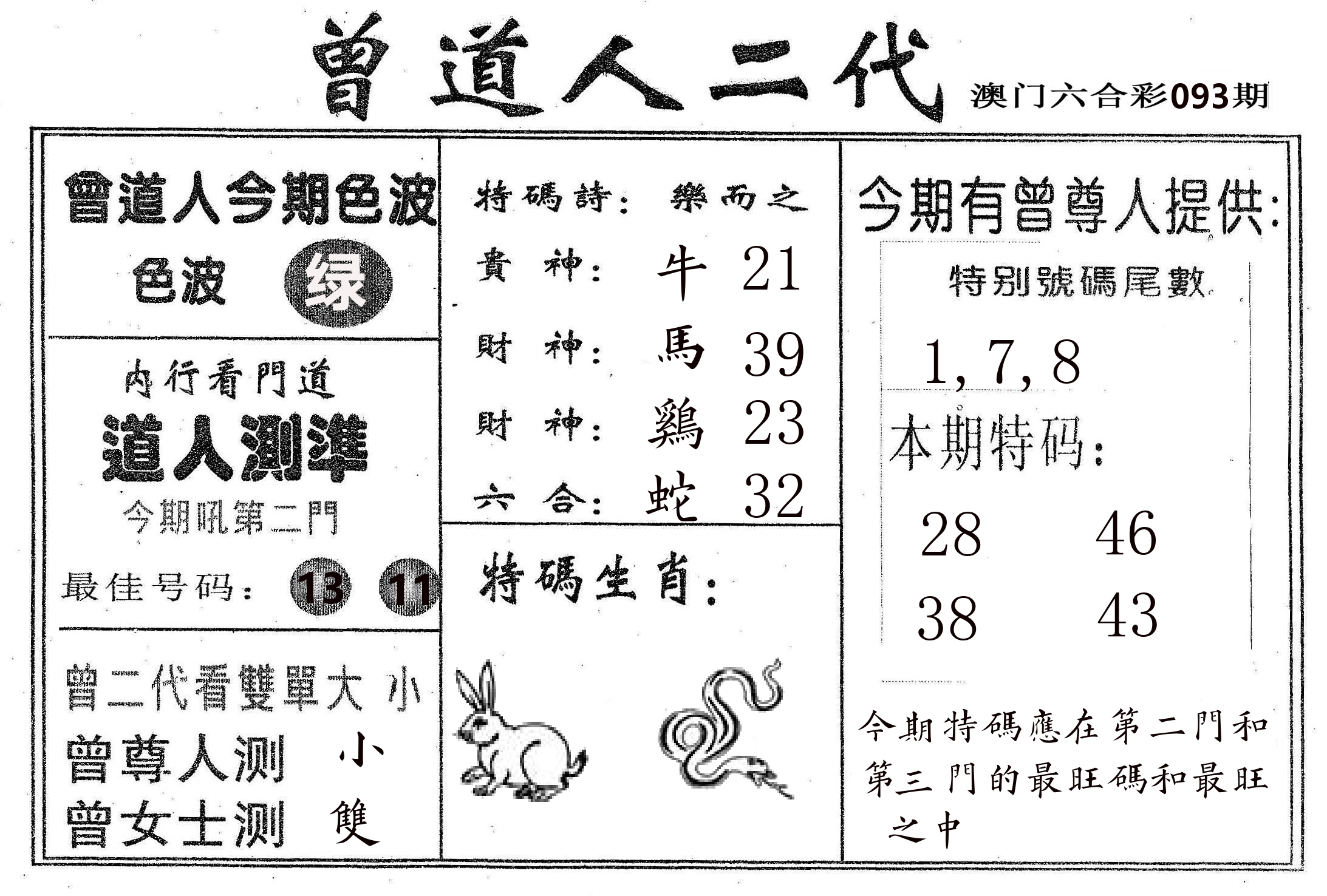 曾二代 第93期
