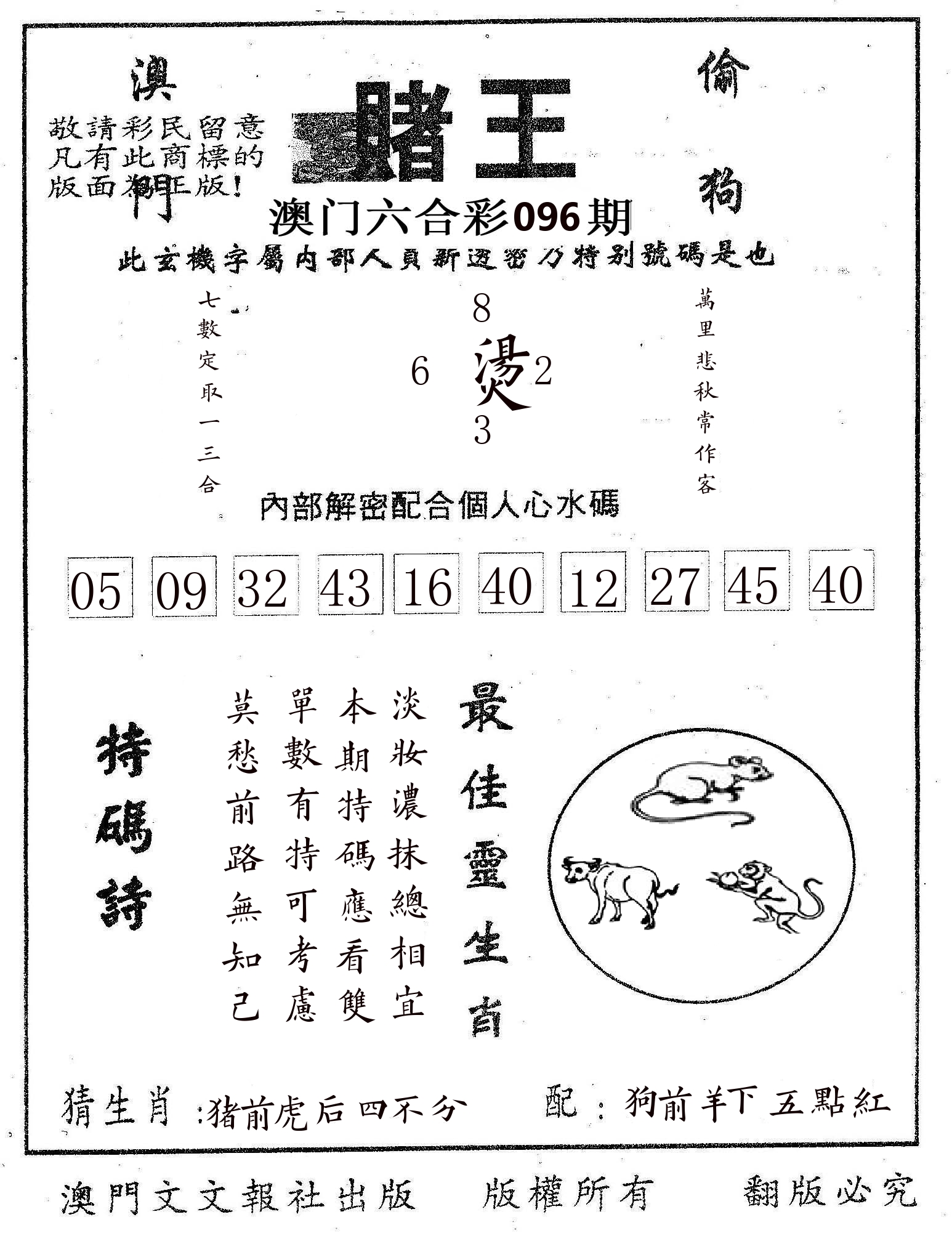 赌王 第96期