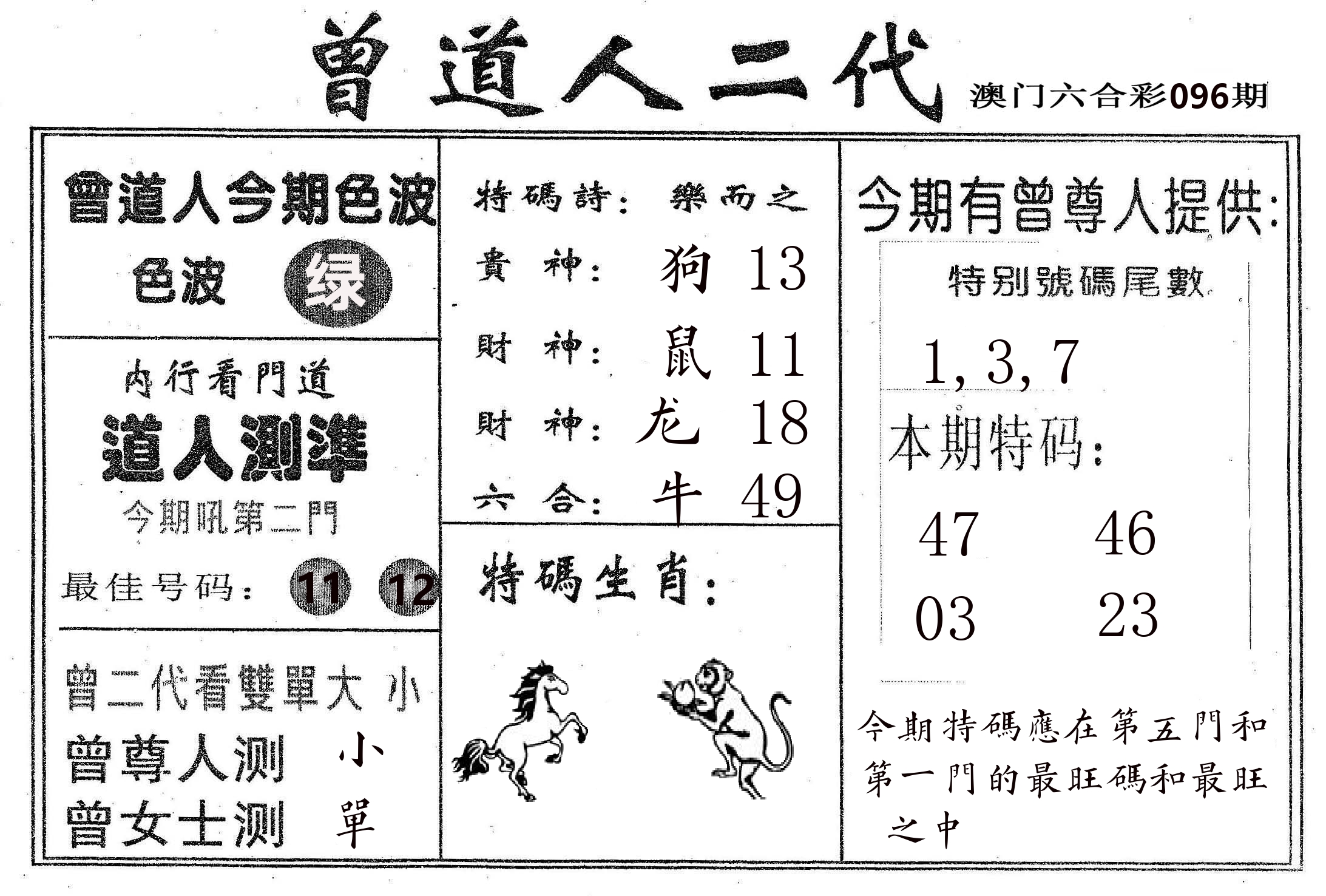 曾二代 第96期